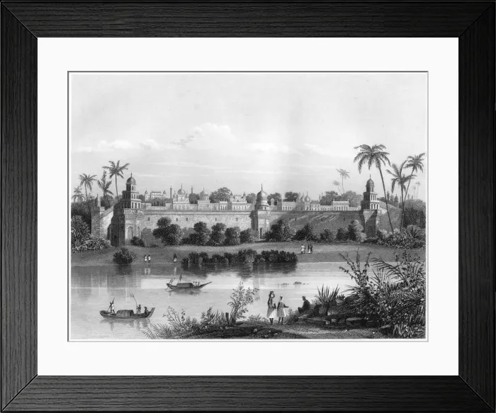 Framed Print : View of the Palace of Agra, from the river, c1860 Framed Print : View of the Palace of Agra, from the river, c1860