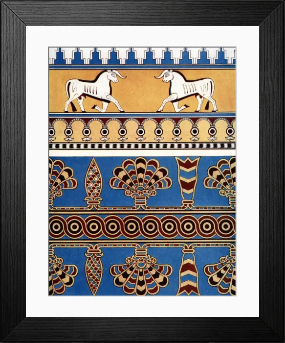 Framed Print : Assyrian brick and tile design, 1933-1934 Framed Print : Assyrian brick and tile design, 1933-1934