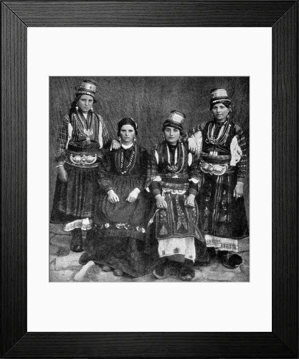 Framed Print : Romany women, Albania, 1922. Artist: Underwood & Underwood Framed Print : Romany women, Albania, 1922. Artist: Underwood & Underwood
