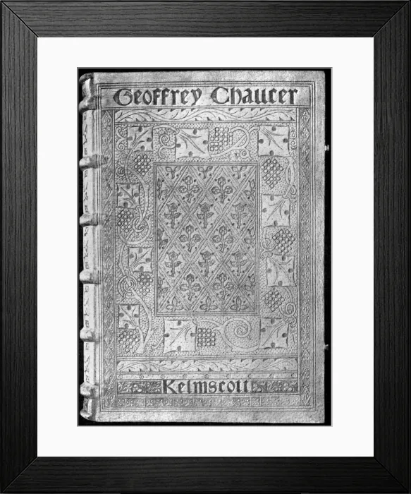 Framed Print : The Kelmscott Chaucer, with a special binding by William Morris, 1896 (1901) Framed Print : The Kelmscott Chaucer, with a special binding by William Morris, 1896 (1901)