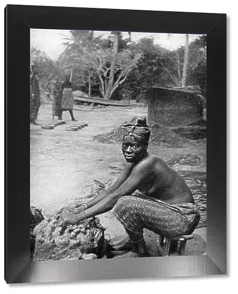 A Gold Coast potter and her clay, Ghana, West Africa, 1922. Artist: PA McCann