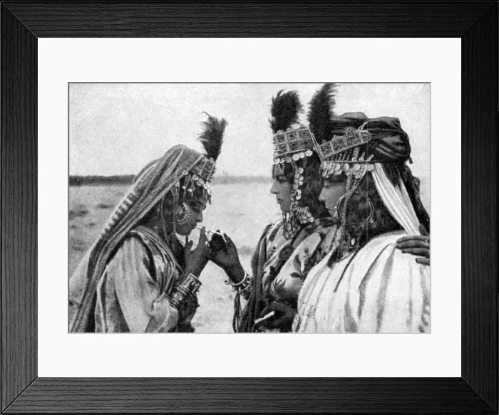 Framed Print : Mulatto girls of the Ouled Nails, Algeria, 1922. Artist: A Bougaut Framed Print : Mulatto girls of the Ouled Nails, Algeria, 1922. Artist: A Bougaut