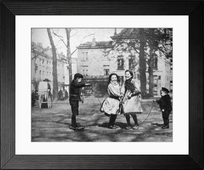 Framed Print : Children skipping in the Grand Place, Bruges, Belgium, 1922. Artist: FC Davis Framed Print : Children skipping in the Grand Place, Bruges, Belgium, 1922. Artist: FC Davis