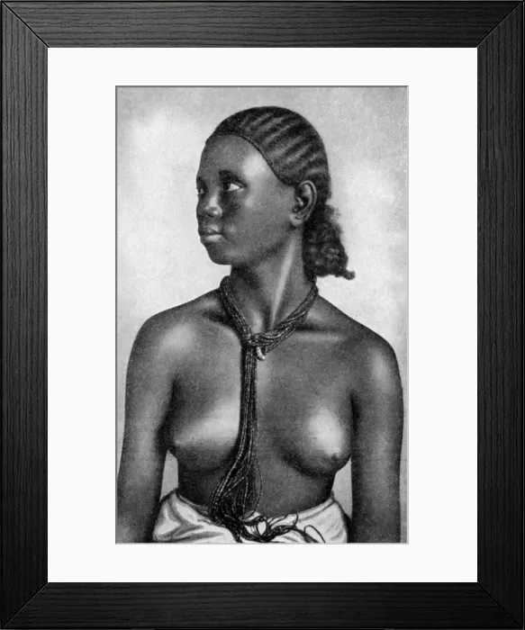 Framed Print : A girl of the Tigre people, Africa, 1922 Framed Print : A girl of the Tigre people, Africa, 1922