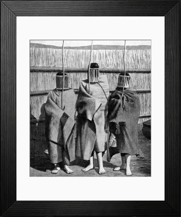 Framed Print : Basuto girl brides during a period of initiation into the adult tribal society, Lesotho, 1922 Framed Print : Basuto girl brides during a period of initiation into the adult tribal society, Lesotho, 1922