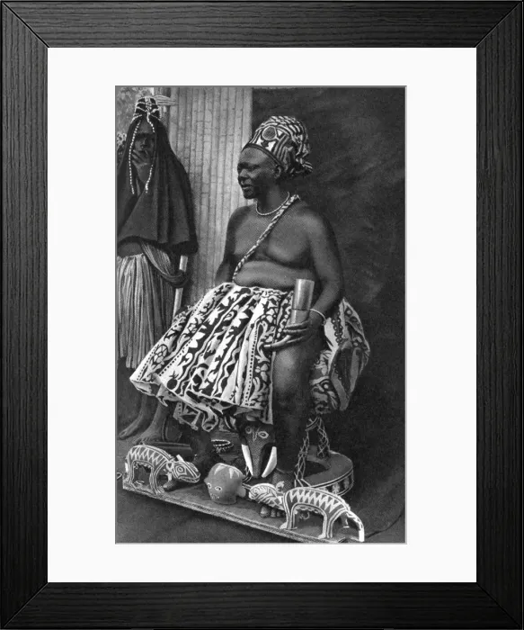 Framed Print : King Basu Fondong of Cameroon, Africa, 1922 Framed Print : King Basu Fondong of Cameroon, Africa, 1922