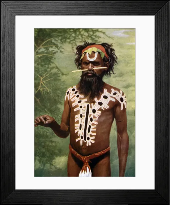 Framed Print : Medicine man, Australia, 1922. Artist: Spencer and Gillen Framed Print : Medicine man, Australia, 1922. Artist: Spencer and Gillen