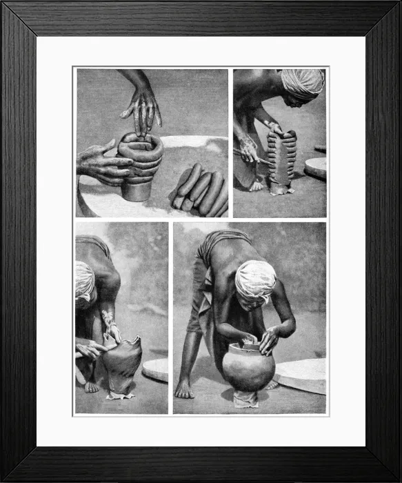 Framed Print : The making of a pot, Mendi, Papua New Guinea, 1922. Artist: Northcote Thomas Framed Print : The making of a pot, Mendi, Papua New Guinea, 1922. Artist: Northcote Thomas