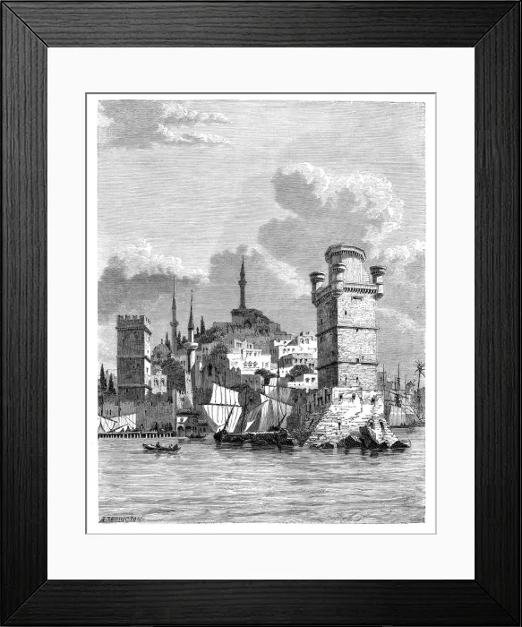 Framed Print : Rhodes, Greece, 1895 Framed Print : Rhodes, Greece, 1895