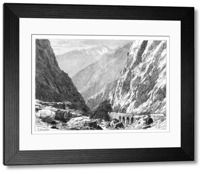 Framed Print : The Darial Defile on the Russia / Georgia border, 1895 Framed Print : The Darial Defile on the Russia / Georgia border, 1895