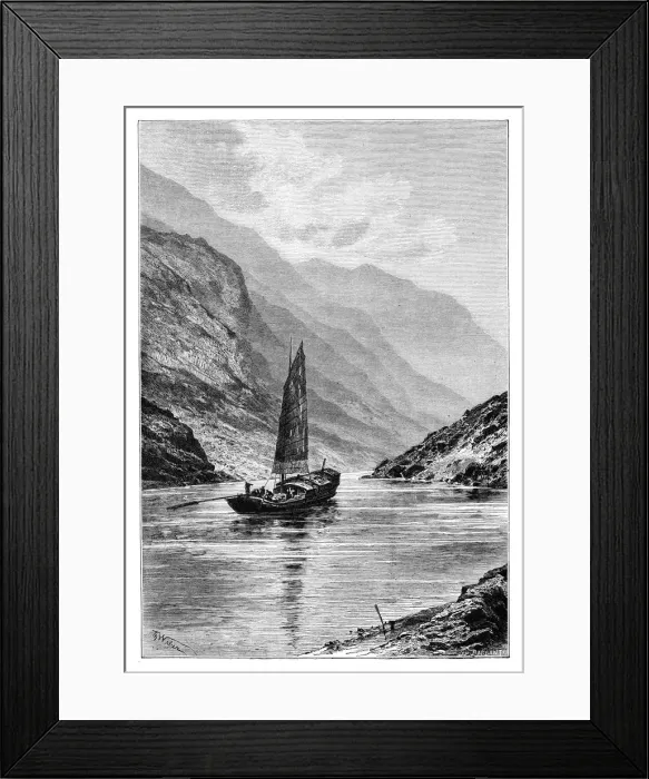 Framed Print : The Upper Yangtze river, China, 1895. Artist: Charles Barbant Framed Print : The Upper Yangtze river, China, 1895. Artist: Charles Barbant