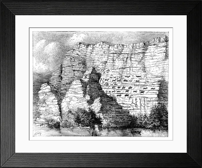 Framed Print : A rock inscription on the banks of the Yenisei river, 1895 Framed Print : A rock inscription on the banks of the Yenisei river, 1895