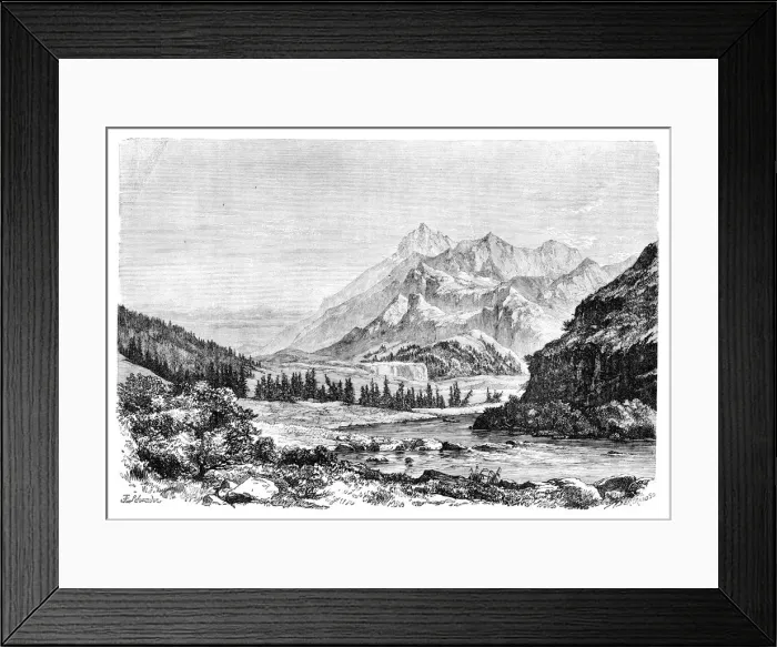 Framed Print : Munku-Sardyk, the Sayan Mountains, Siberia, Russia, 1895. Artist: Bertrand Framed Print : Munku-Sardyk, the Sayan Mountains, Siberia, Russia, 1895. Artist: Bertrand