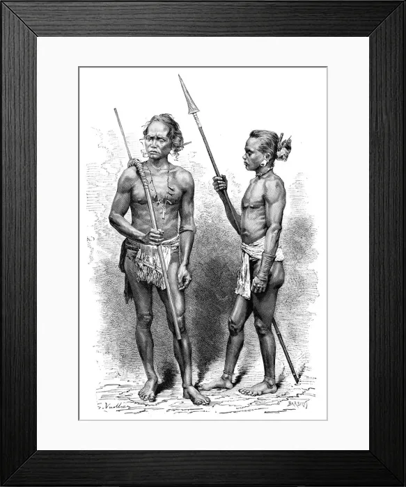 Framed Print : Moi people, Indonesia, 1895. Artist: Charles Barbant Framed Print : Moi people, Indonesia, 1895. Artist: Charles Barbant