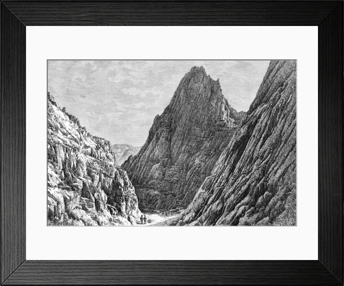 Framed Print : The Lataband Pass, Afghanistan, 1895. Artist: Bertrand Framed Print : The Lataband Pass, Afghanistan, 1895. Artist: Bertrand