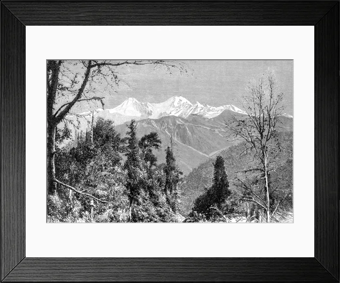 Framed Print : The Banderpunch mountains, India, 1895. Artist: Charles Barbant Framed Print : The Banderpunch mountains, India, 1895. Artist: Charles Barbant