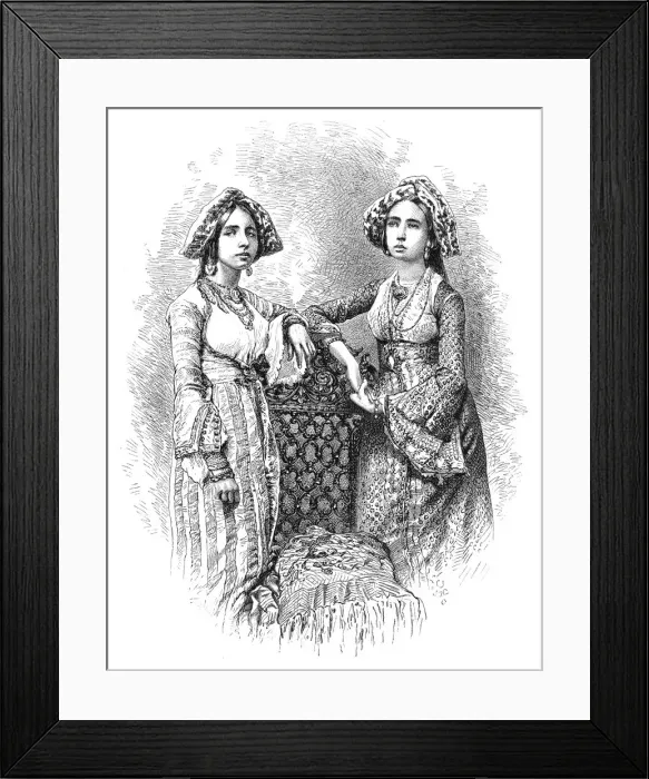 Framed Print : Jewish women of Kochi, India, 1895 Framed Print : Jewish women of Kochi, India, 1895