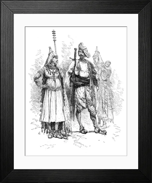 Framed Print : Banjari men and women, Orissa, India, 1895 Framed Print : Banjari men and women, Orissa, India, 1895