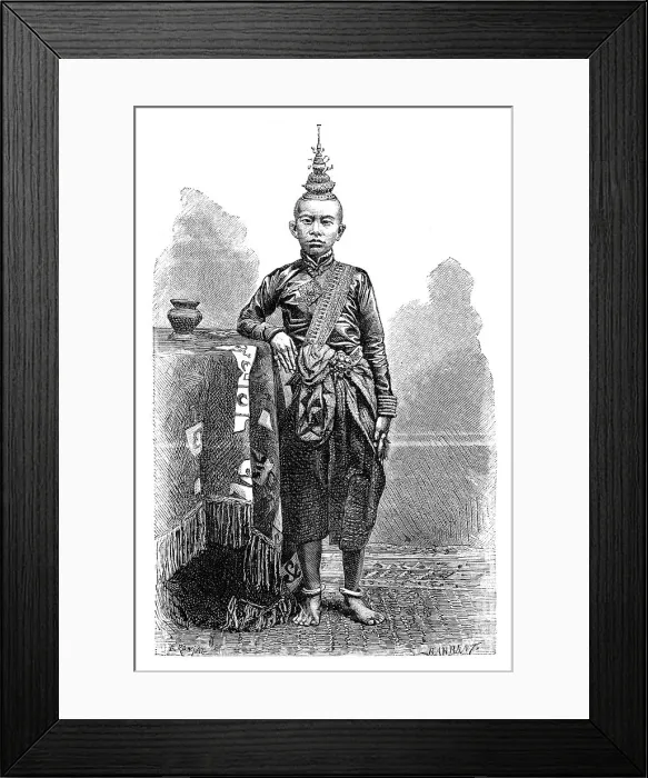 Framed Print : Cambojan, eldest son of Narodom, 1895. Artist: Charles Barbant Framed Print : Cambojan, eldest son of Narodom, 1895. Artist: Charles Barbant