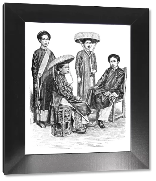 Annamese chiefs and women, Vietnam, 1895