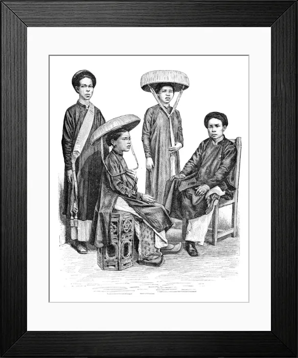 Framed Print : Annamese chiefs and women, Vietnam, 1895 Framed Print : Annamese chiefs and women, Vietnam, 1895