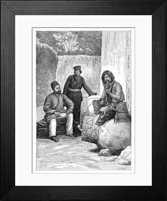 Framed Print : Persian men, 1895. Artist: Charles Barbant Framed Print : Persian men, 1895. Artist: Charles Barbant