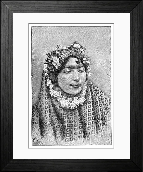 Framed Print : A noble Persian lady, 1895. Artist: Henri Thiriat Framed Print : A noble Persian lady, 1895. Artist: Henri Thiriat