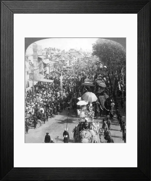 Framed Print : The Duke and Duchess of Connaught and in the great Durbar procession, Delhi, India, 1903. Artist: Underwood & Underwood Framed Print : The Duke and Duchess of Connaught and in the great Durbar procession, Delhi, India, 1903. Artist: Underwood & Underwood