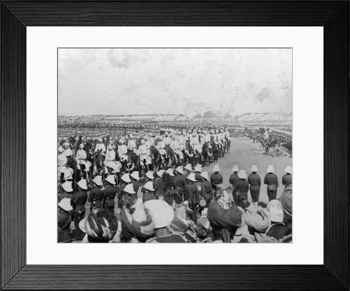 Framed Print : The Imperial Cadet Corps escorting their majesties into the Durbar arena, Delhi, India, 1903. Artist: HD Girdwood Framed Print : The Imperial Cadet Corps escorting their majesties into the Durbar arena, Delhi, India, 1903. Artist: HD Girdwood