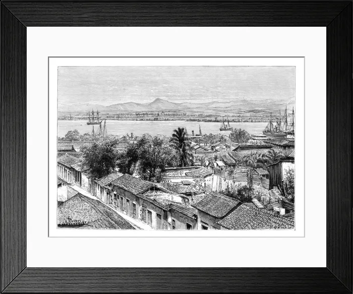 Framed Print : General view of Santiago, Cuba, c1890. Artist: Maynard Framed Print : General view of Santiago, Cuba, c1890. Artist: Maynard