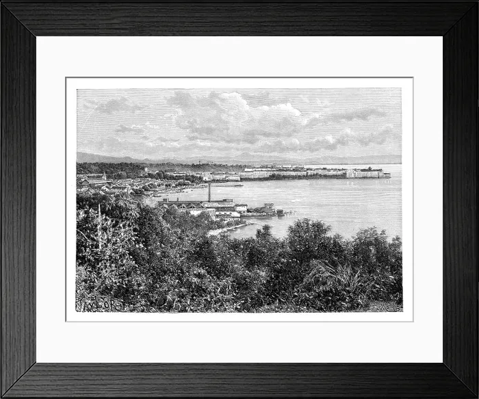 Framed Print : General view of Fort-De-France, Martinique, c1890. Artist: A Kohl Framed Print : General view of Fort-De-France, Martinique, c1890. Artist: A Kohl