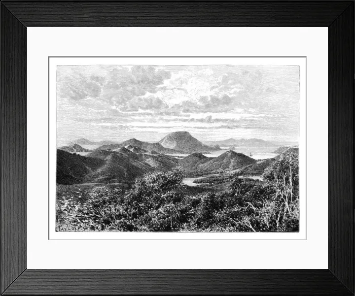 Framed Print : West Indian scenery, view taken in the Saintes Islands, c1890. Artist: Maynard Framed Print : West Indian scenery, view taken in the Saintes Islands, c1890. Artist: Maynard