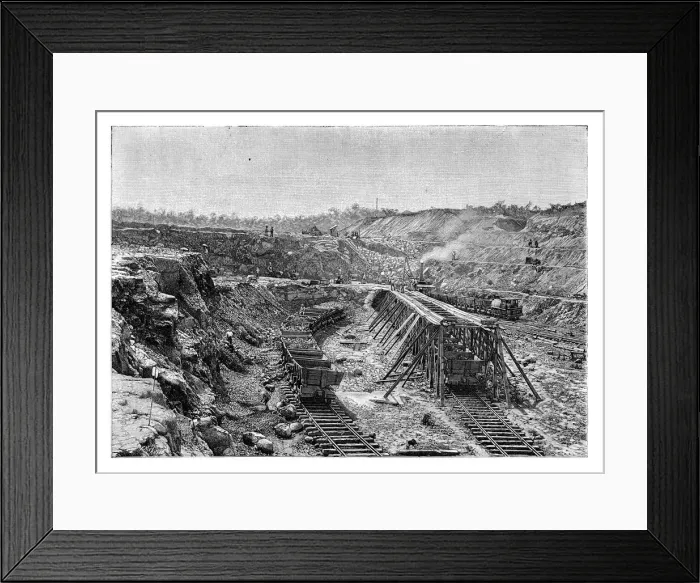 Framed Print : The Panama Canal under construction, c1890 Framed Print : The Panama Canal under construction, c1890