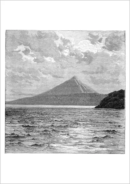 Mombacho Volcano and the shores of Lake Nicaragua, c1890
