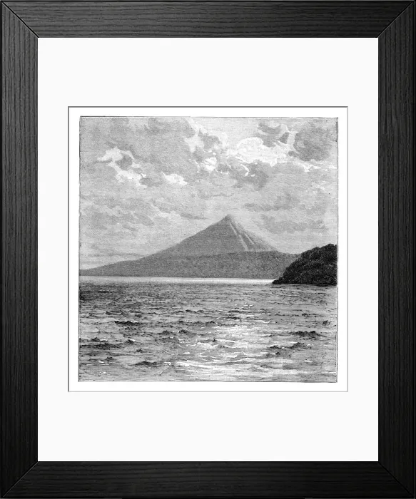 Framed Print : Mombacho Volcano and the shores of Lake Nicaragua, c1890 Framed Print : Mombacho Volcano and the shores of Lake Nicaragua, c1890