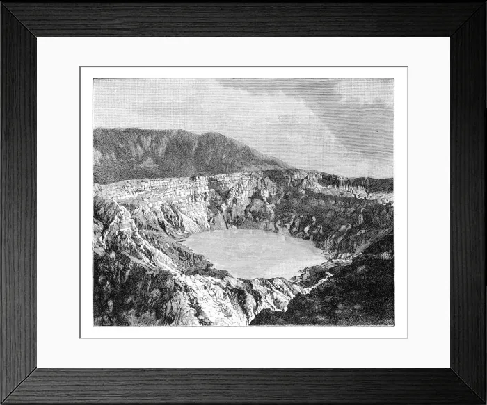 Framed Print : One of the Three Craters of Poas, c1890 Framed Print : One of the Three Craters of Poas, c1890