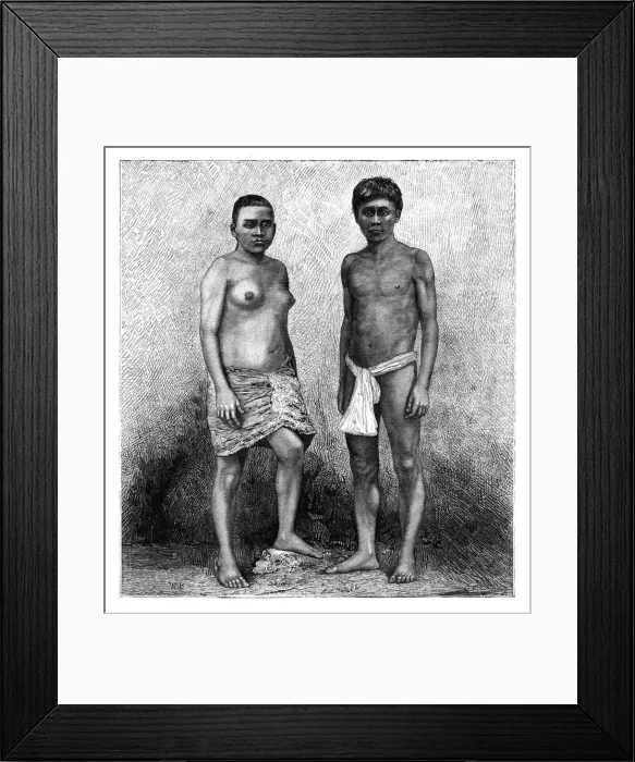 Framed Print : Young Talamancas Indians, Central America, c1890 Framed Print : Young Talamancas Indians, Central America, c1890