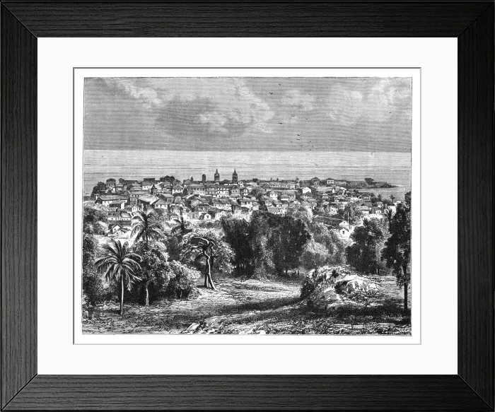 Framed Print : Panama City from Mount Ancon, c1890 Framed Print : Panama City from Mount Ancon, c1890