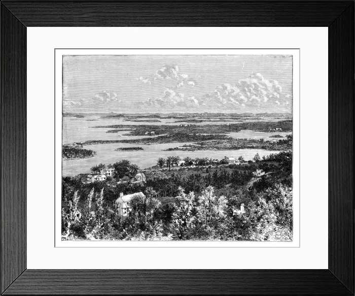 Framed Print : View taken from Gibbs Hill, Bermudas, c1890 Framed Print : View taken from Gibbs Hill, Bermudas, c1890