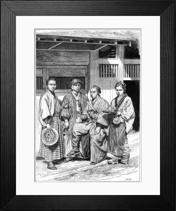 Framed Print : Citizens of Tokyo, Japan, 1895 Framed Print : Citizens of Tokyo, Japan, 1895