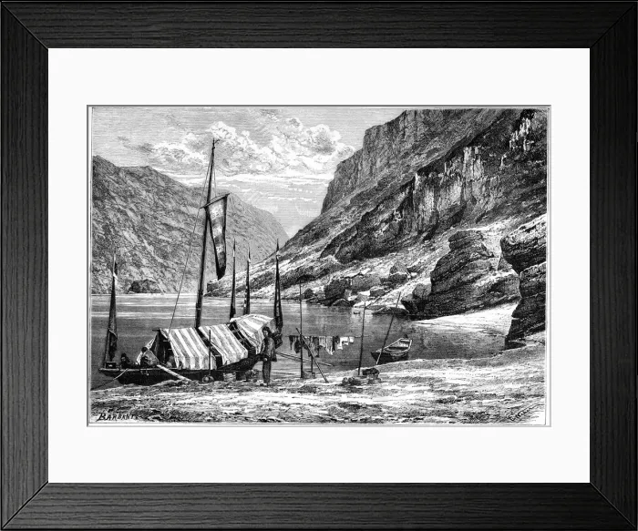 Framed Print : The Upper Yangtse-Kiang, China, 1895. Artist: Weber Framed Print : The Upper Yangtse-Kiang, China, 1895. Artist: Weber