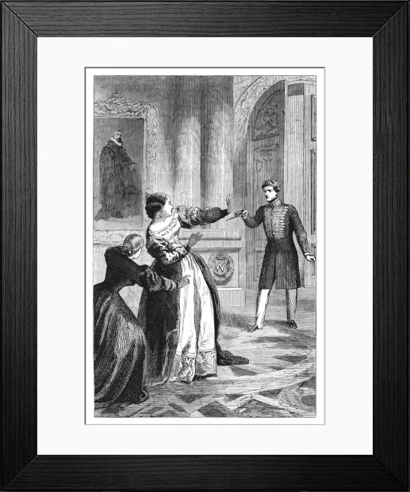 Framed Print : Miiguel I of Portugal (1802-1860) attacking his sister, c1895 Framed Print : Miiguel I of Portugal (1802-1860) attacking his sister, c1895