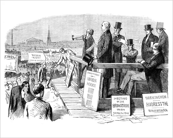 A Reform Act demonstration, Birmingham, West Midlands, c1832 (c1895)