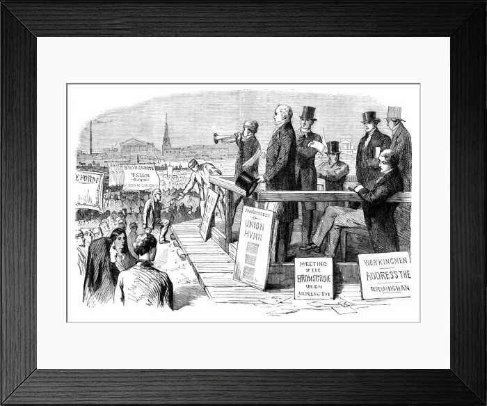 Framed Print : A Reform Act demonstration, Birmingham, West Midlands, c1832 (c1895) Framed Print : A Reform Act demonstration, Birmingham, West Midlands, c1832 (c1895)