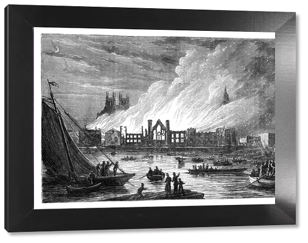 The Burning of the Houses of Parliament, London, 1834 (c1895)