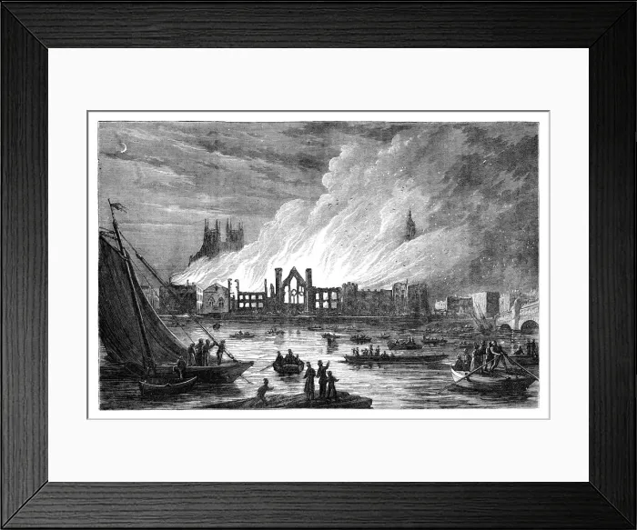 Framed Print : The Burning of the Houses of Parliament, London, 1834 (c1895) Framed Print : The Burning of the Houses of Parliament, London, 1834 (c1895)