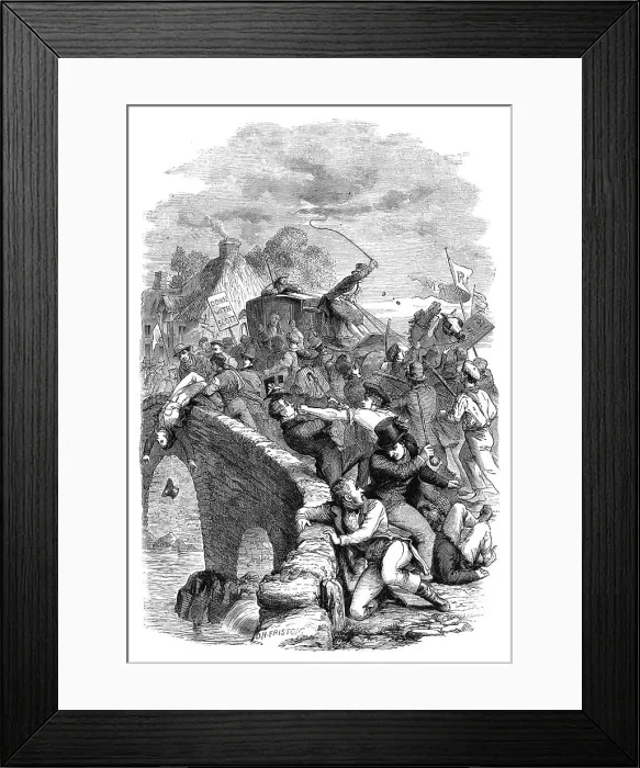 Framed Print : The election riot at Hawick, Scottish Borders, 1837 (c1895) Framed Print : The election riot at Hawick, Scottish Borders, 1837 (c1895)