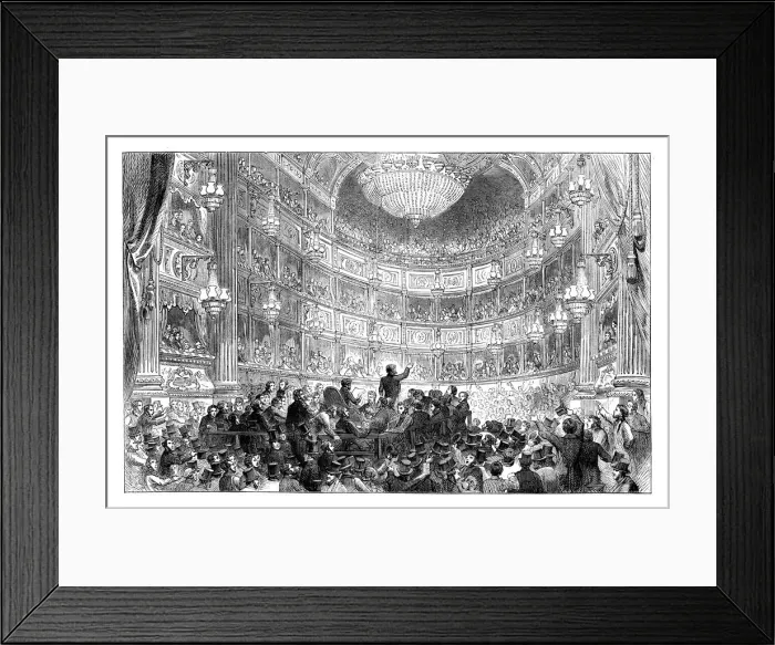 Framed Print : A meeting of the Anti-Corn Law League in Drury Lane Theatre, London, 1838 (c1895) Framed Print : A meeting of the Anti-Corn Law League in Drury Lane Theatre, London, 1838 (c1895)
