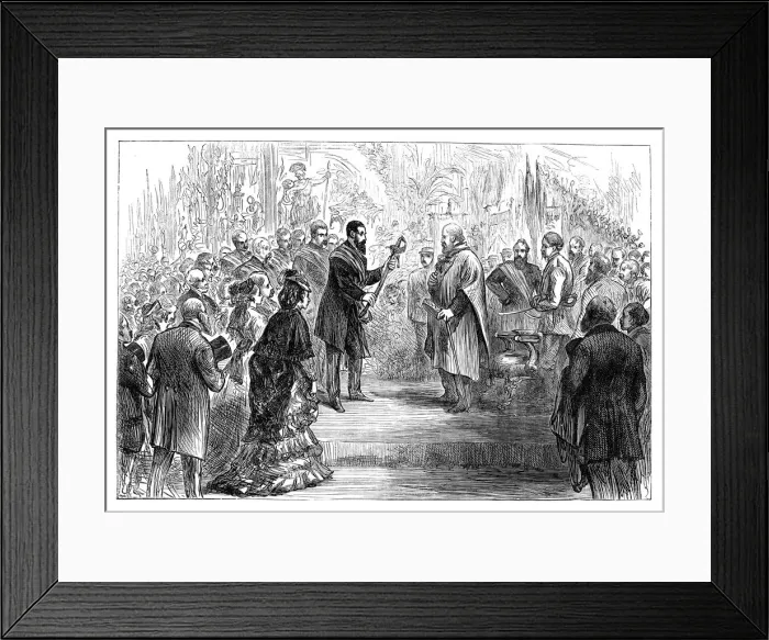 Framed Print : Presentation of a sword to Giuseppe Garibaldi at the Crystal Palace, 1864 (late 19th century) Framed Print : Presentation of a sword to Giuseppe Garibaldi at the Crystal Palace, 1864 (late 19th century)