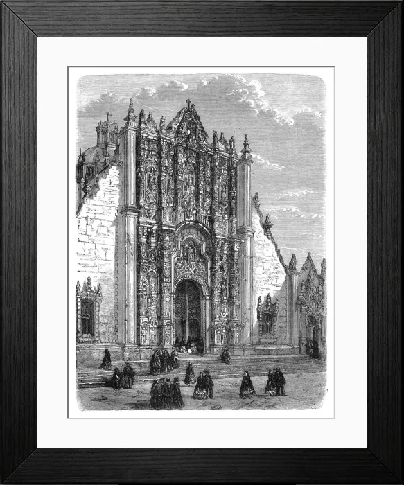 Framed Print : Entrance to the Cathedral of Mexico City, late 19th century Framed Print : Entrance to the Cathedral of Mexico City, late 19th century